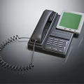 Digital Corded Telephone With Green Screen Display And Keypad Design
