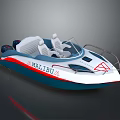 Malibu Yacht With White Blue Red Color And Seats