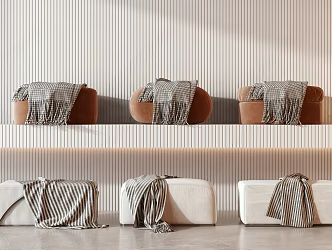 Modern sofa stool accessories 3d model
