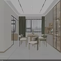 Bright Modern Minimalist Open Living And Dining Room With Warm Cozy Neutral Home Interior Design