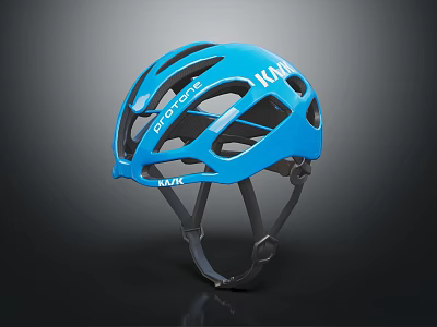 Blue Van Rysel Giro Pro MIPS Cycling Helmet With Ventilated Design And Safety Technology 3d model
