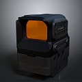 Optical Tactical Red Dot Sight With Orange Lens And Black Durable Housing