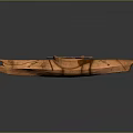 Hand Carved Wooden Boat Featuring Circular Container Decorative Paddles And Intricate Patterns