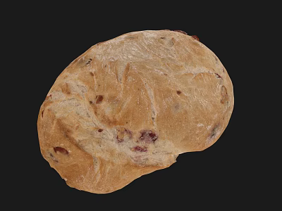 Freshly Baked Artisan Bread With Dried Fruits Golden Brown Crust And Soft Fluffy Texture 3d model