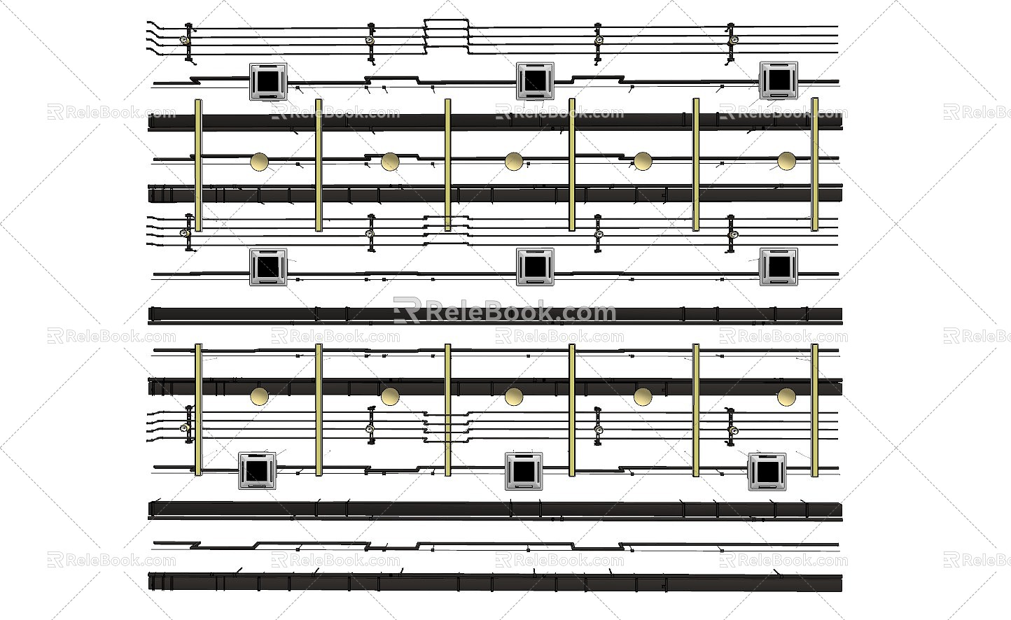 Industrial LOFT pipe pipe ceiling 3d model