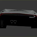 Silver Concept Sports Car with Black Roof Grille Rear Red Taillights Sleek Lines Futuristic Design