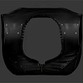 Black Leather Fitted Vest With Zipper Studs And Ring Detail For Fashionable Style