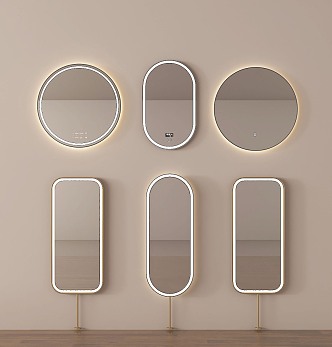 Modern Mirror Bathroom Mirror Cosmetic Mirror Decorative Mirror Full-length Mirror Bathroom Mirror 3d model