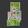 Cartoon Scene Model With Colorful Buildings Roads Green Areas And City Layout