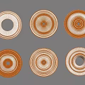 White Decorative Ceiling Medallions Displaying Various Circular Patterns And Intricate Designs