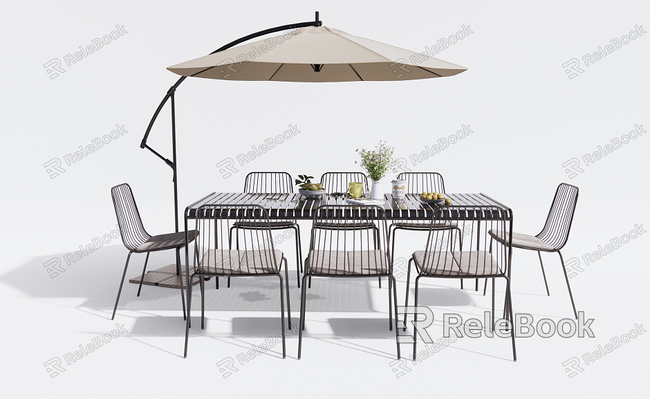 Modern Outdoor Table and Chair Outdoor Leisure Table and Chair model