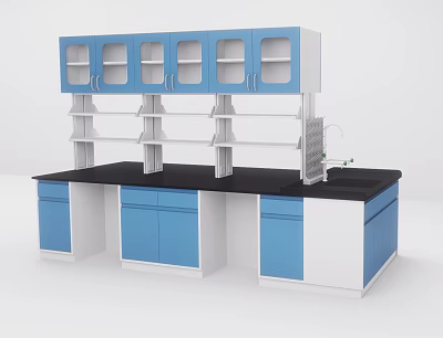 modern experimental bench 3d model