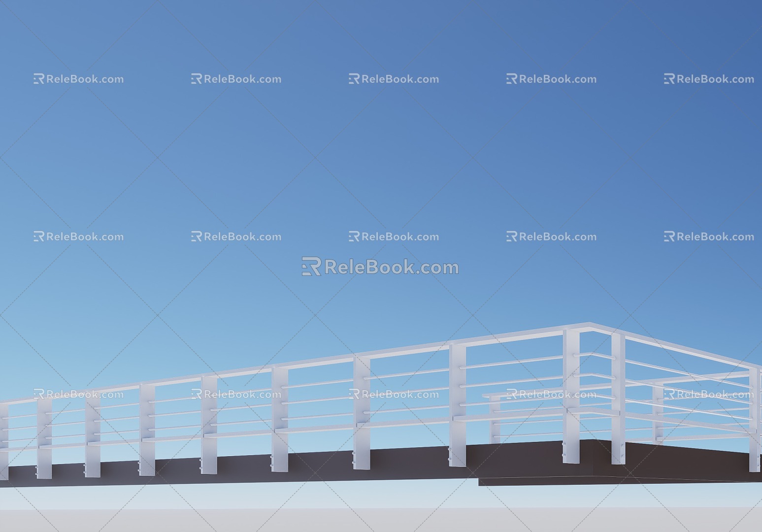 Modern Railing 3d model