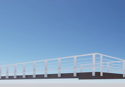 Modern Railing 3d model