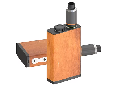 Wooden Portable Daily Use Electronic Device With Adjustment Buttons And Sleek Design 3d model