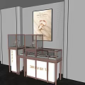 Modern Luxury Jewelry Display Shelves With Glass Cases Showcasing Accessories