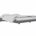 Modern Double Bed With White Linens Pillows And Sleek Frame