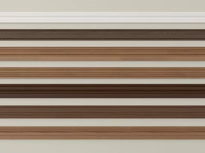 Wooden Horizontal Lines With Various Tones For Decorative Interior Design 3d model