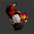 Game Movie Character Featuring Silver Hair Red Robe Black Pants And Yellow Accents