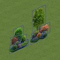 Vibrant Shrubs with Green Red Orange Yellow Foliage in Lawn Garden