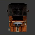 Vintage Electronic Camera With Wooden Body Leather Case And Retro Lens Design