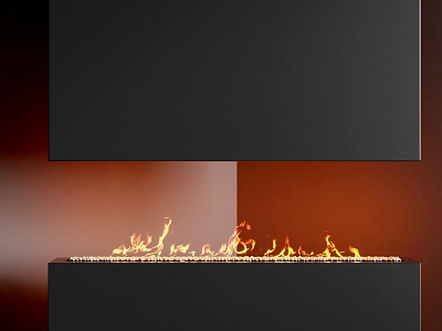 modern fireplace flame electronic fireplace 3d model