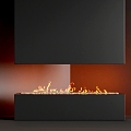 modern fireplace flame electronic fireplace 3d model