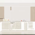 Modern Kitchen Sink With Wooden Countertop And Silver Faucet Near Glass Jars And Fresh Fruits
