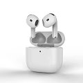 White Wireless Earbuds With Open Charging Case And Sleek Modern In Ear Design