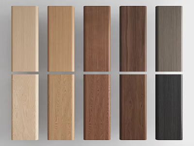 Wooden Wall Panels With Various Textures And Colors 3d model