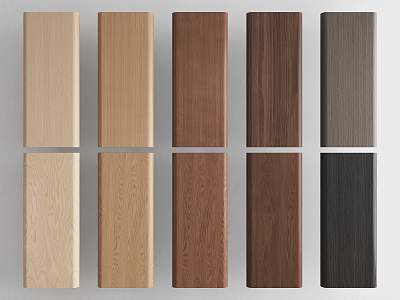 Wood veneer siding maple oak walnut cherry wood 3d model