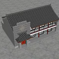 Chinese-style Ancient Building Shops 3d model