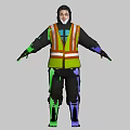Man in High Visibility Vest Hooded Sweatshirt Black Pants and Boots with Arms Outstretched