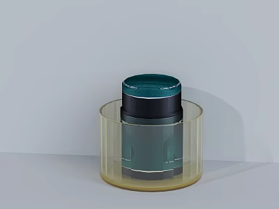 Luxury Perfume Cosmetics Green Bottle With Transparent Container And Elegant Design 3d model