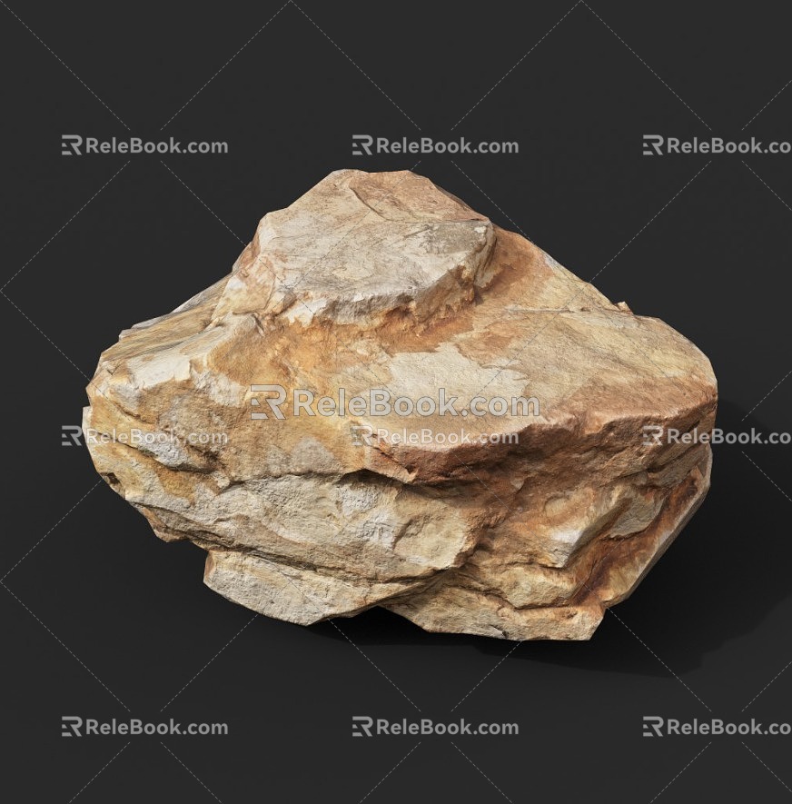 Rock Stone Block Stone Boulder Stone Natural Landscape 3d model