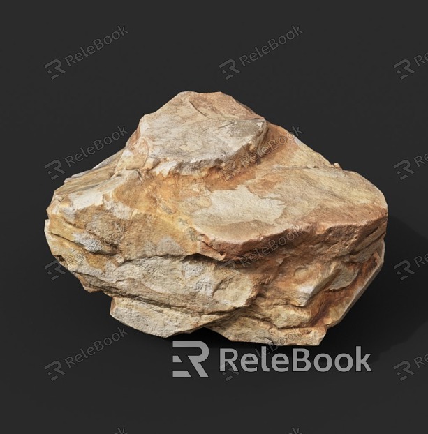 Rock Stone Block Stone Boulder Stone Natural Landscape model