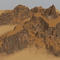 Terrain Barren Mountain Range Canyon Geopark Mountain Cliff Valley Peak Plateau 3d model