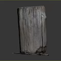 Natural Wooden Tree Stump Pedestal With Smooth White Stone Base Decoration
