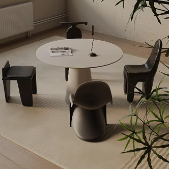 Modern table combination 3d model