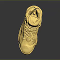 Shiny Golden High Top Sneakers With Metallic Finish And Reflective Surface
