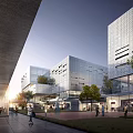 Modern Office Building Zhangjiang Science and Technology Industrial Park Large Block 3d model