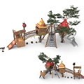 Tree House Expansion Park Non-standard Features Expansion Park Crawl Amusement Park Children's Amusement Park Playground 3d model