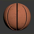 Orange Basketball With Black Lines For Sports Training And Daily Use