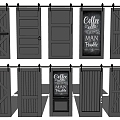 Industrial LOFT Barn Door 3d model