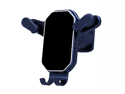 Sturdy Black Phone Holder Mount With Adjustable Clamp And Secure Grip 3d model