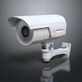 White Outdoor Security Camera with Projection Monitoring Function and Mounted Bracket Lens