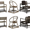 Modern Leisure Chairs With Wooden Frame And Woven Seat Back Various Designs