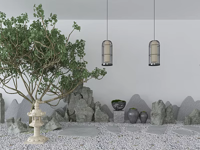 New Chinese landscape sketch 3d model