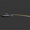 Fresh Blueberries in Golden Spoon with Scattered Berries on Dark Surface