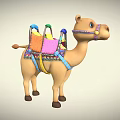 Colorful Decorated Camel With Vibrant Saddle And Traditional Ornaments